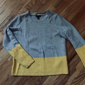 Tommy Hilfiger Gray & Yellow Colorblock Sweater